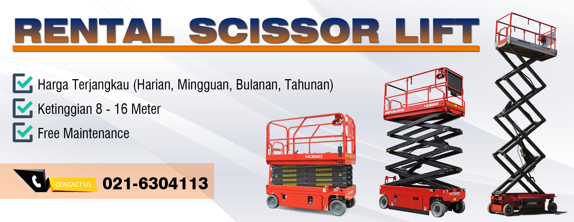 Rental Scissor Lift PT. DENKO WAHANA SAKTI